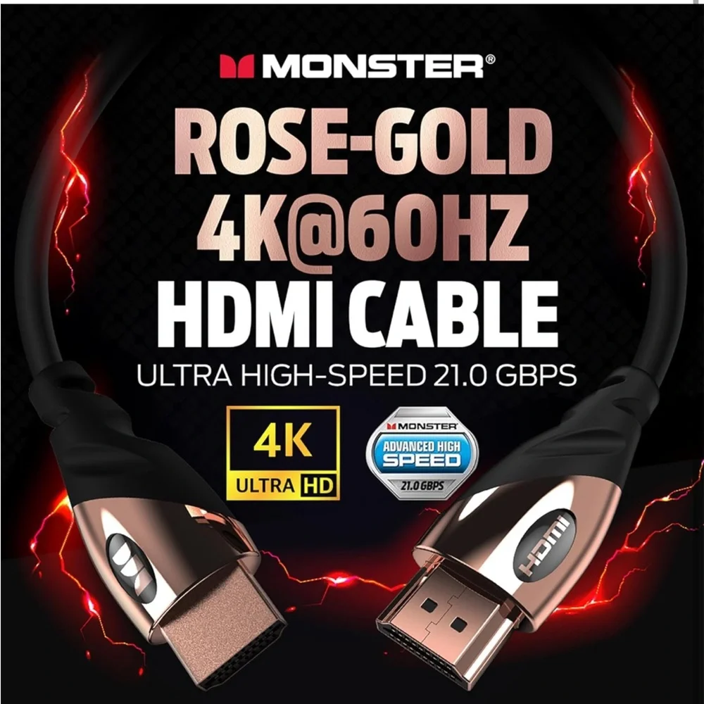 6Ft HDMI Electronic Cable 4K Ultra Hd with Ethernet Cord 60/120 Hz Refresh Speed